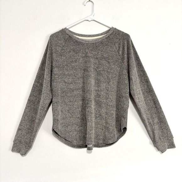 Marine Layer Gray Somers Sweatshirt Terry Cloth Long Sleeve Sweater Size Medium - Picture 1 of 8